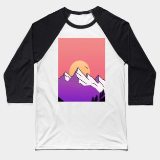 Sunset in the mountains Baseball T-Shirt